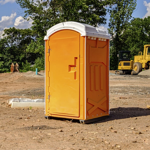 how often are the portable restrooms cleaned and serviced during a rental period in Sharpes Florida